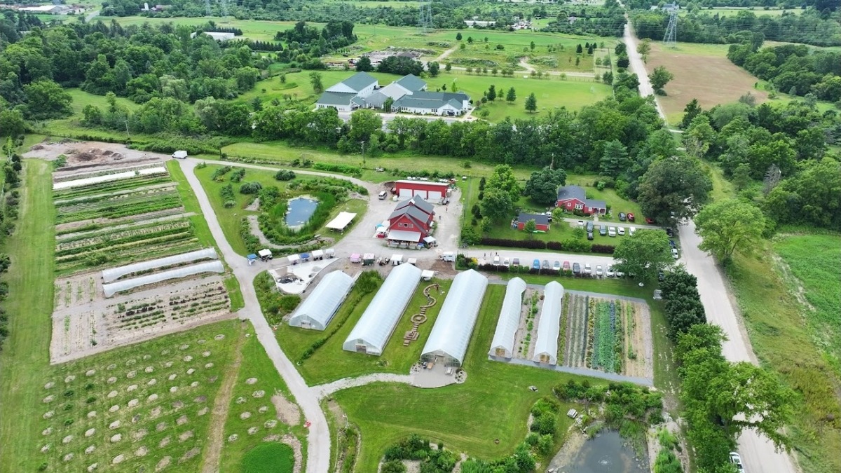 aerial view of Gateway farm 