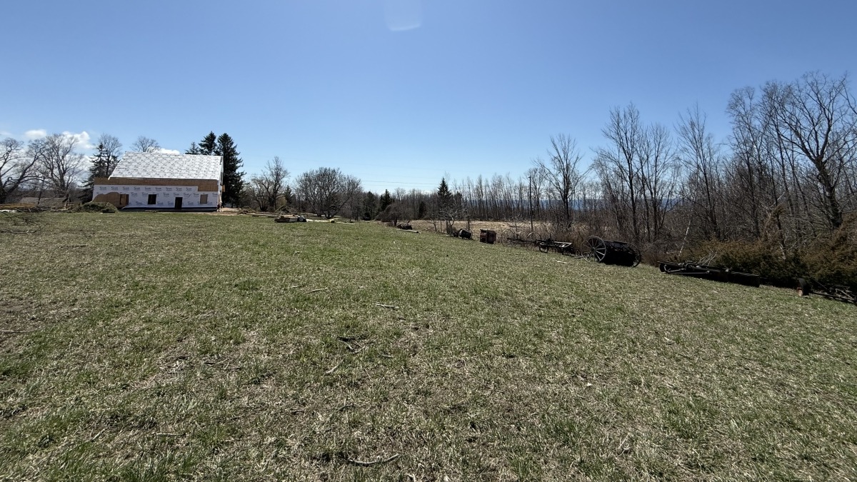 Picture of a portion of the field from the north looking south