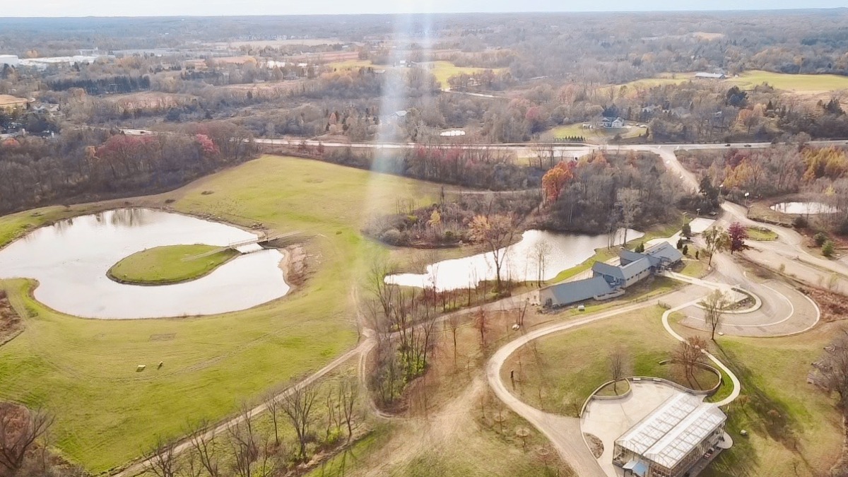 Robin Hills Farm - fall overhead view of farm