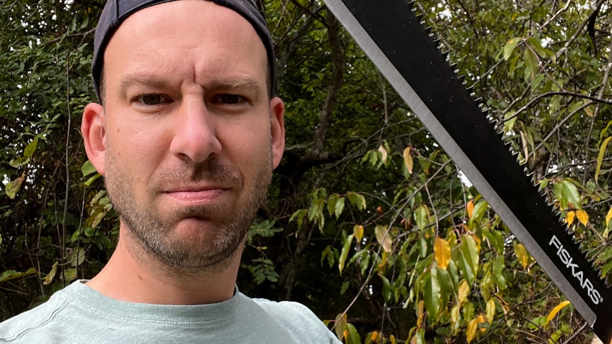 Image of me with machete in hand