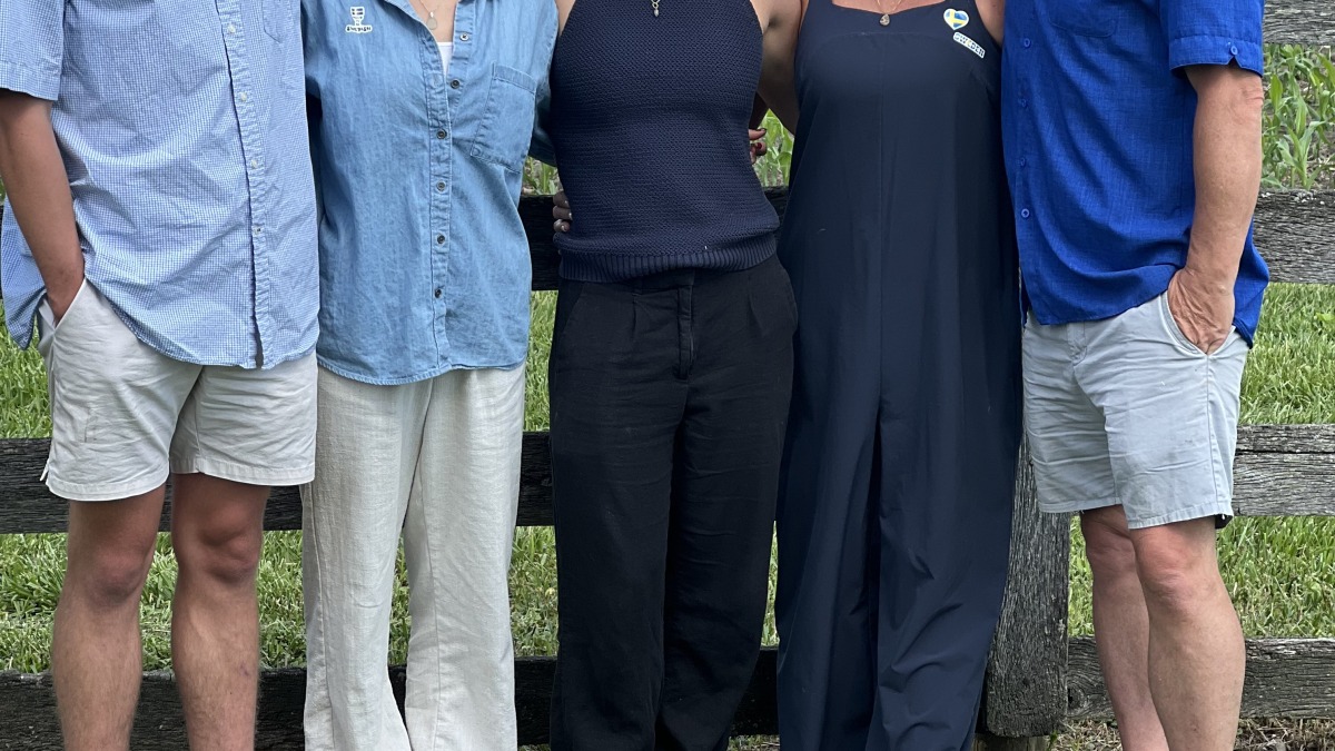 Our family of 5 at our family farm founded in 1826