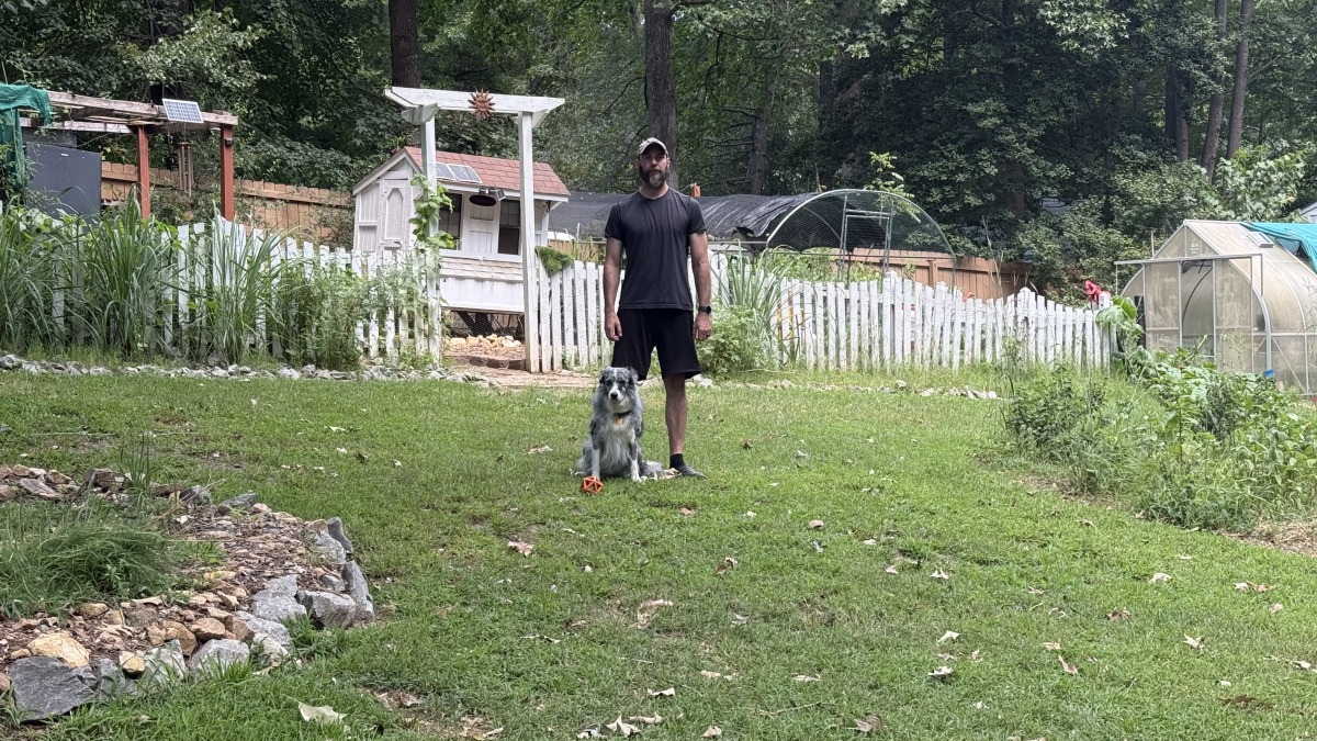 The Boss and me Original garden/chickens and greenhouse