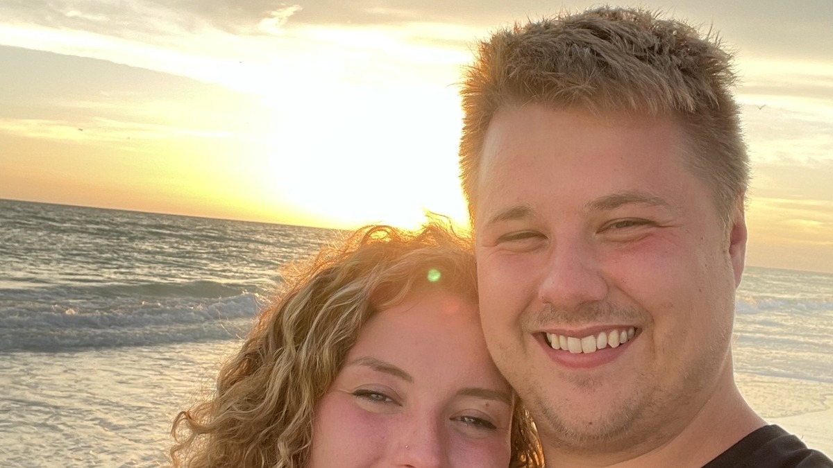 My wife and I at Sarasota beach