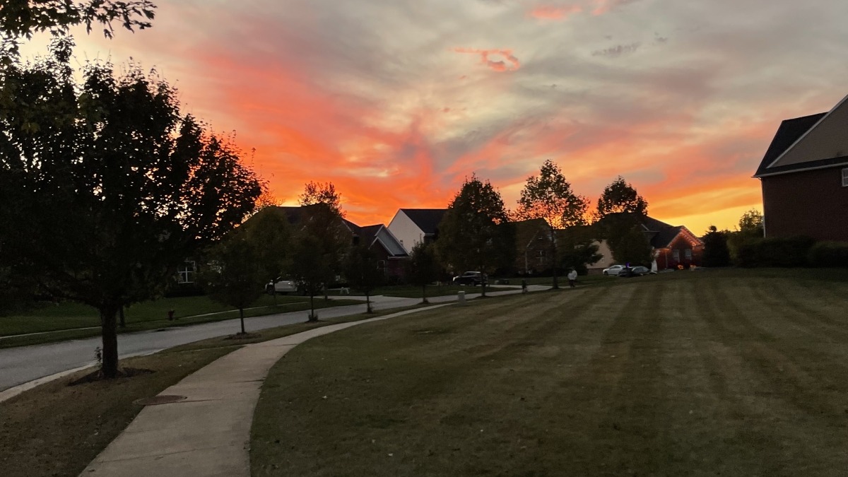 Our beautiful neighborhood sunset