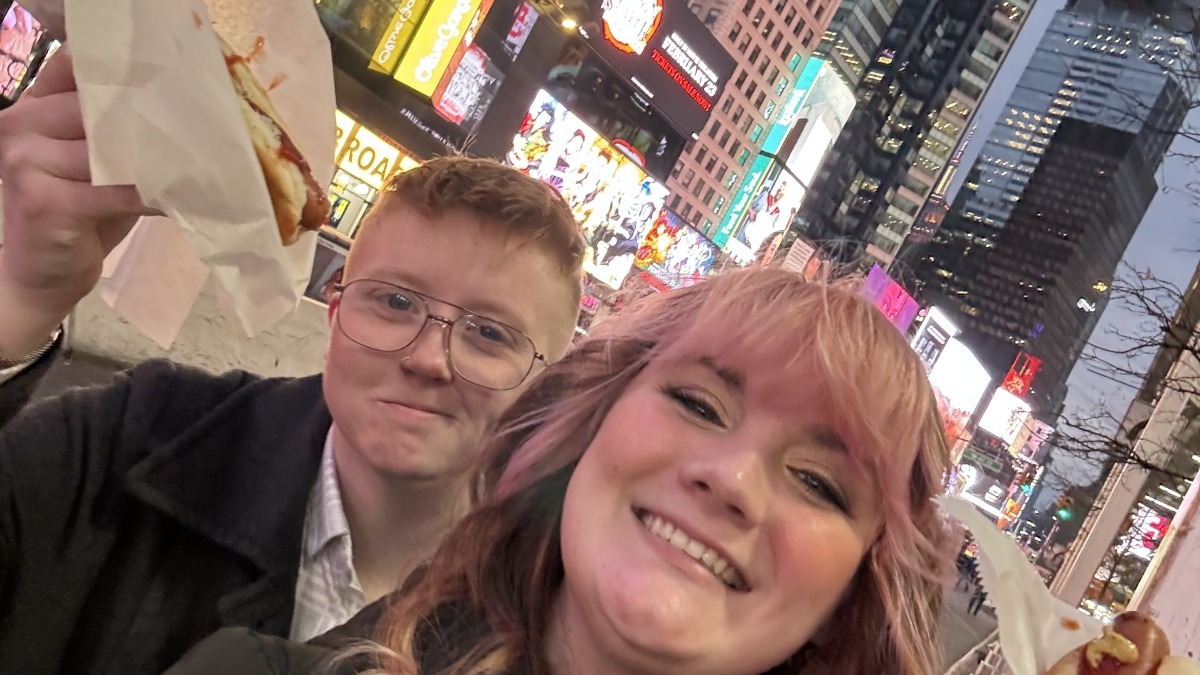My partner and I visiting New York for our first broadway show!