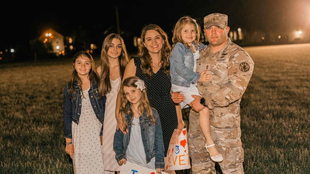 Family Picture at Poland Rotation Homecoming