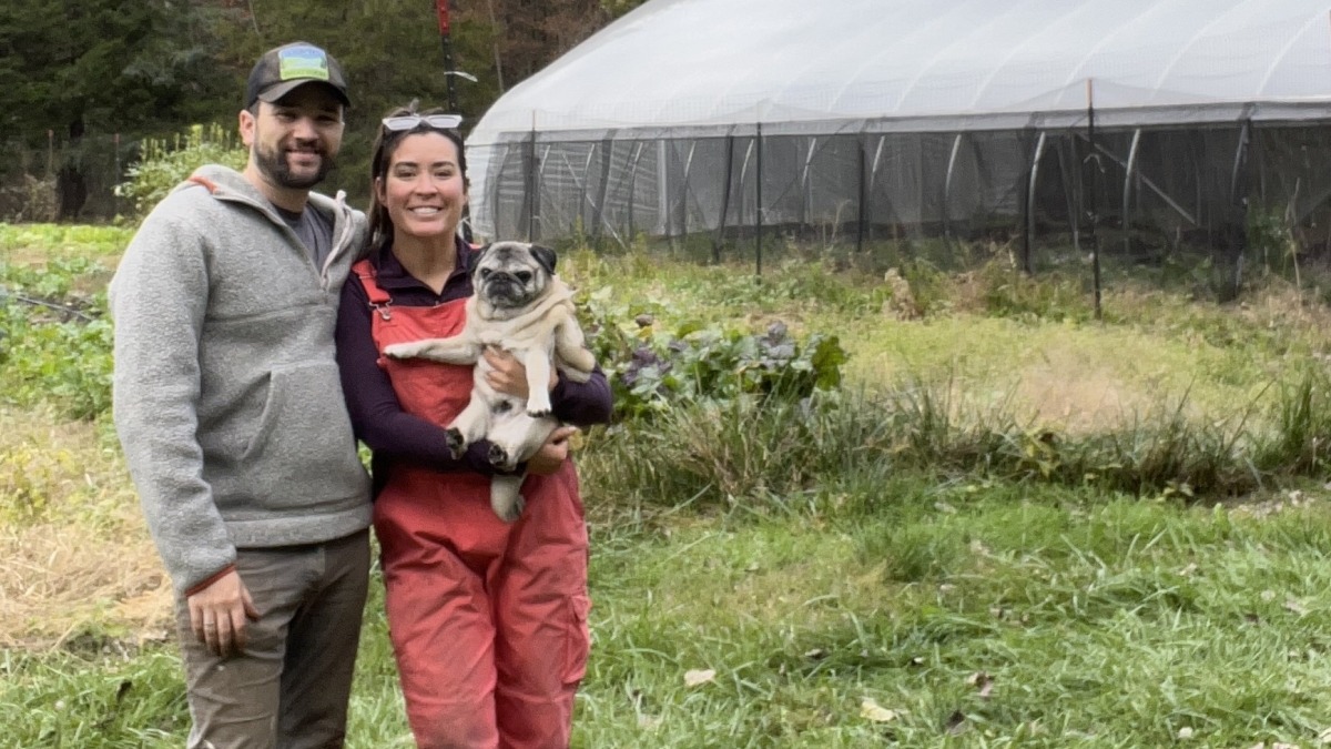 Simon, Caitlin, and our pug Simmy