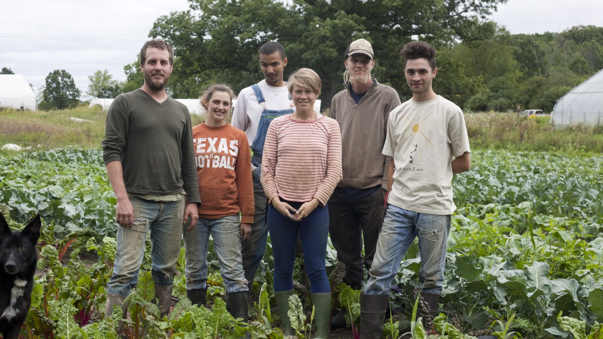 Sunseed Farm crew, Tomm far left