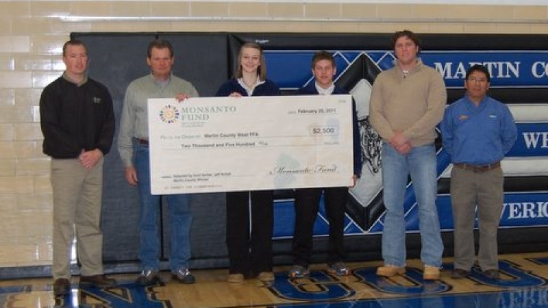 Donation to a local FFA and 4H chapter in Minnesota
