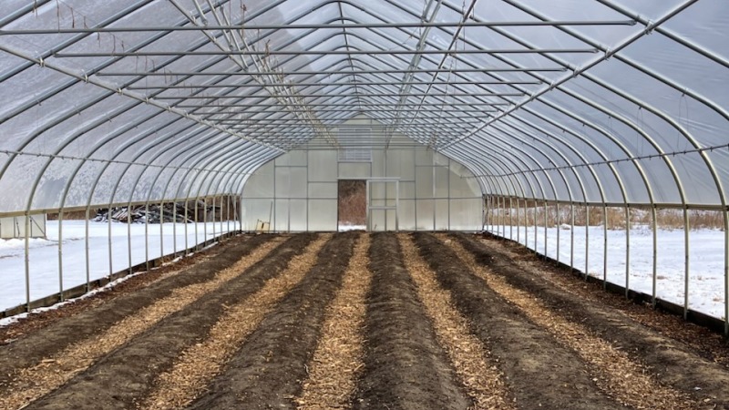 high tunnel ready for planting