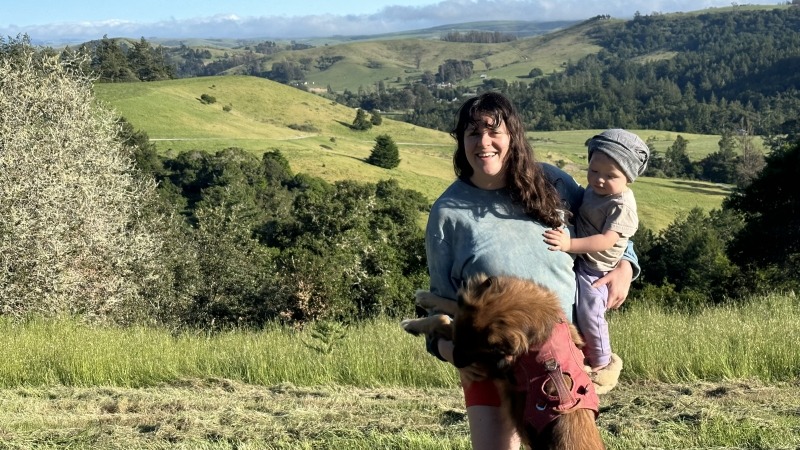 Family foraging on the land we stewarded in California.