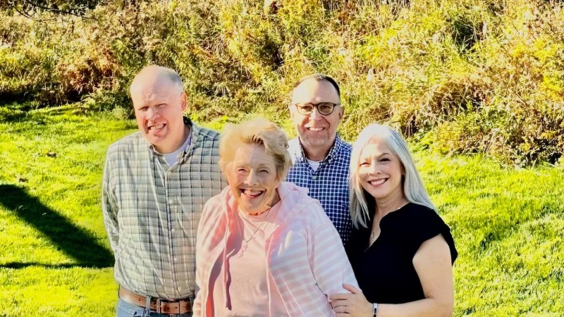 Jeff & Rebekah Curran. Rebekah's mother Clara and brother Jonathan Gamache.