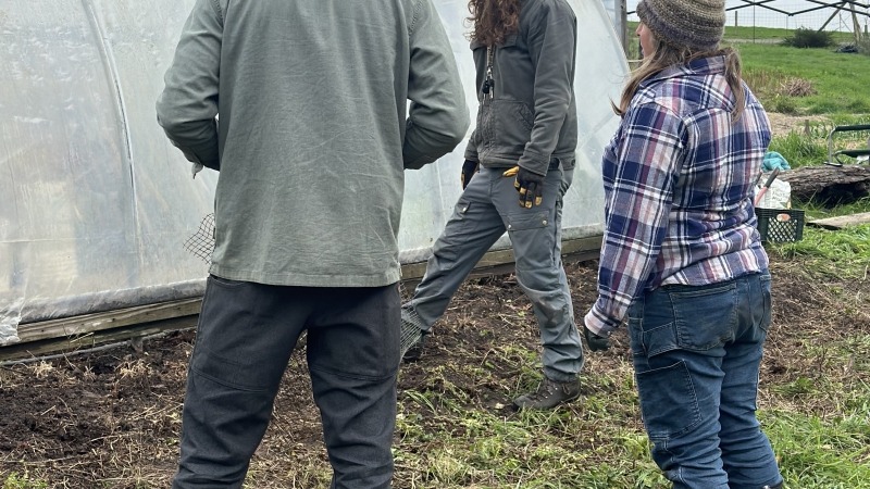 Anthony and friends prepping the greenhouse for growing season 2024.