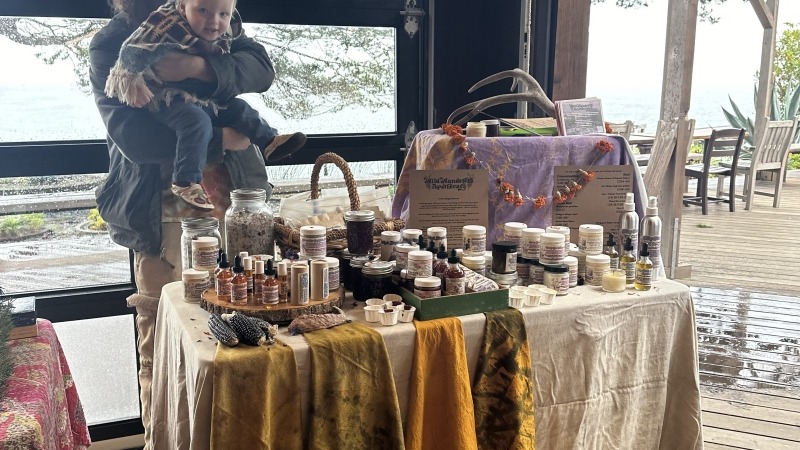 Our market stand at Esalen in Big Sur, CA. 