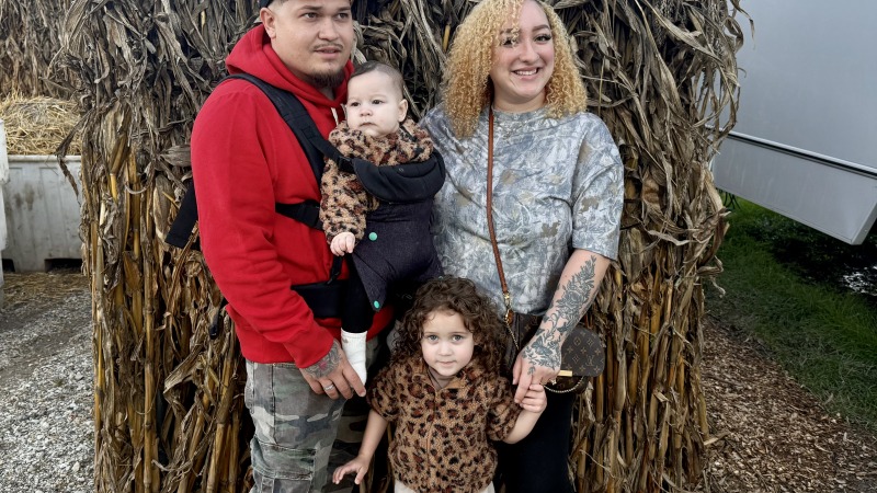Family pumpkin farm trip 