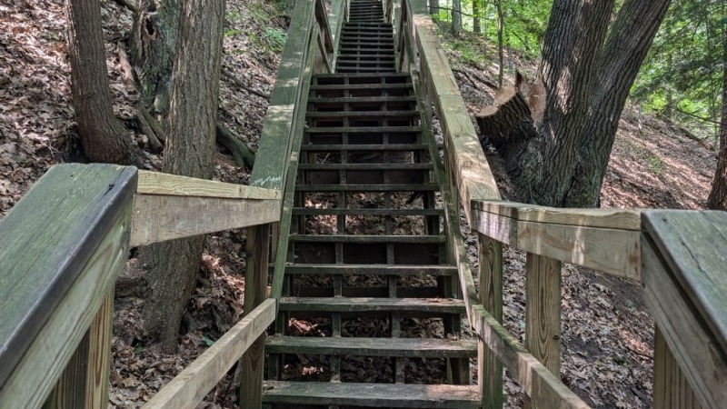 A stair handrail repair we did for the forest service. 