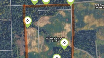 Satellite property imagery (orange outline indicates boundaries)