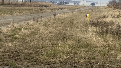 This is a view from the easement road