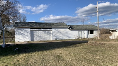 Front side of block workshop/garage.