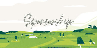 green farmland illustrated, sponsorship