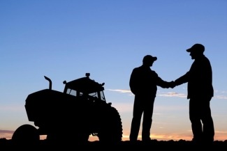 Farmers shaking hands